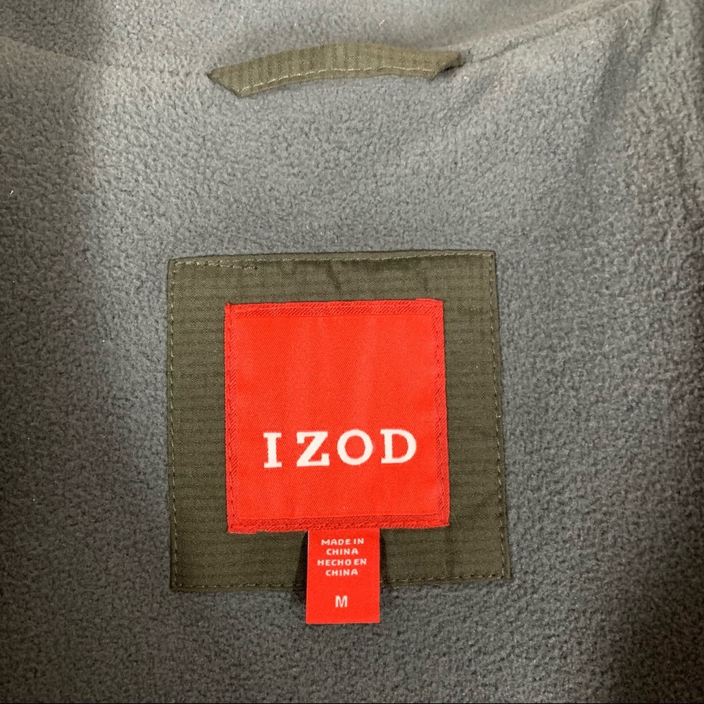 IZOD Mens Oversized Medium Vest Olive water resistant Jacket Eclectic Gr… - Picture 8 of 10